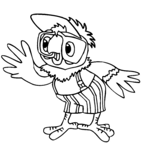 Disegno di pappagallo da stampare e colorare 50