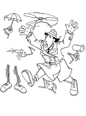 Disegno di Ispettore Gadget da stampare e colorare 6 Disegno di Ispettore Gadget da stampare e colorare 6