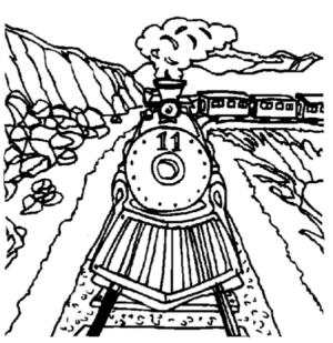 Disegno di treno da stampare e colorare 42