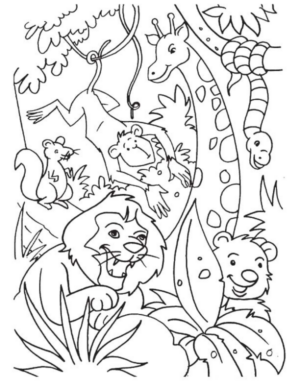 Disegno di giraffa da stampare e colorare 1