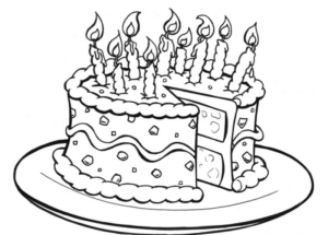 Disegno di compleanno da stampare e colorare 98