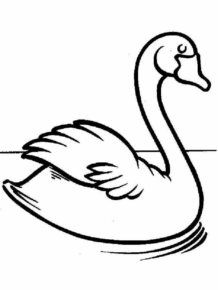 Disegno di cigno da stampare e colorare 9