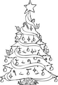 Disegno di albero di Natale da stampare e colorare 54