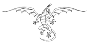 Disegno di dragone da stampare e colorare 215