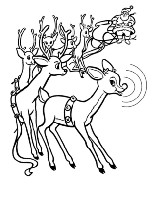 Disegno di renna da stampare e colorare 14