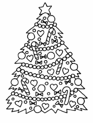 Disegno di albero di Natale da stampare e colorare 35