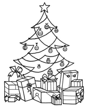 Disegno di albero di Natale da stampare e colorare 27 Disegno di albero di Natale da stampare e colorare 27