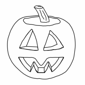 Disegno di zucca di Halloween da stampare e colorare 196
