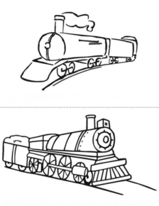 Disegno di treno da stampare e colorare 2