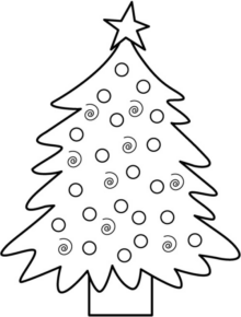 Disegno di albero di Natale da stampare e colorare 56 Disegno di albero di Natale da stampare e colorare 56