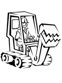 Disegno di mezzo da lavoro da stampare e colorare 37