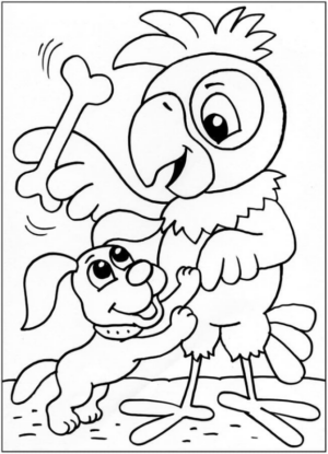 Disegno di pappagallo da stampare e colorare 46