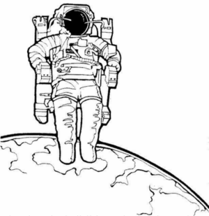 Disegno di astronauta da stampare e colorare 36