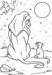 Disegno di Re Leone da stampare e colorare 240