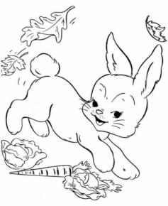Disegno di coniglio da stampare e colorare 19