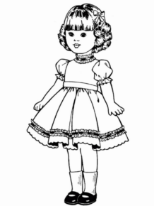 Disegno di bambola da stampare e colorare 15
