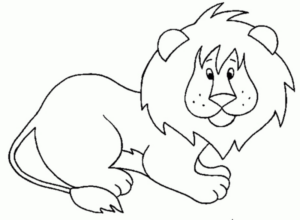 Disegno di leone da stampare e colorare 44