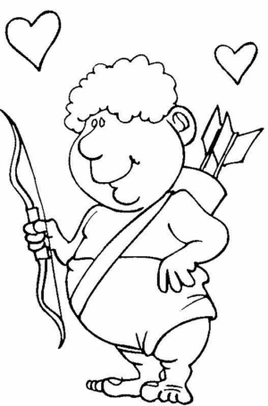 Disegno di Cupido da stampare e colorare 16
