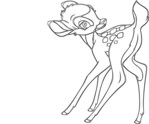 Disegno di Bambi da stampare e colorare 75