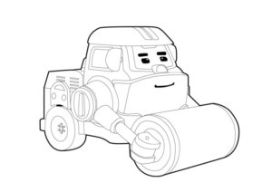 Disegno di Robocar da stampare e colorare 18
