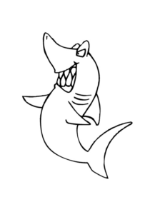 Disegno di squalo da stampare e colorare 54