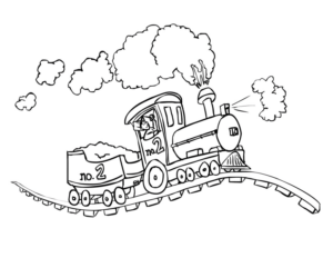 Disegno di treno da stampare e colorare 48