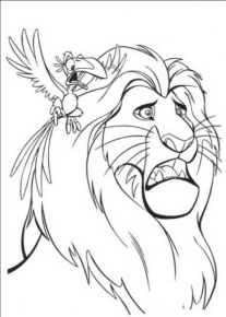 Disegno di Re Leone da stampare e colorare 103