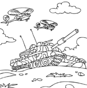 Disegno di carro armato da stampare e colorare 32