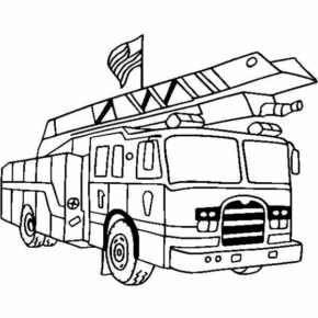 Disegno di camion dei pompieri da stampare e colorare 42