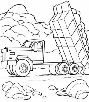 Disegno di mezzo da lavoro da stampare e colorare 91 Disegno di mezzo da lavoro da stampare e colorare 91