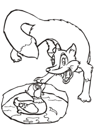 Disegno di volpe da stampare e colorare 46