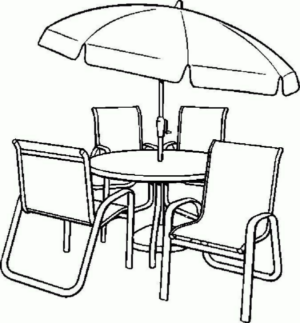 Disegno di arredamento da stampare e colorare 7