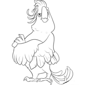 Disegno di pappagallo da stampare e colorare 5