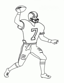 Disegno di football americano da stampare e colorare 9