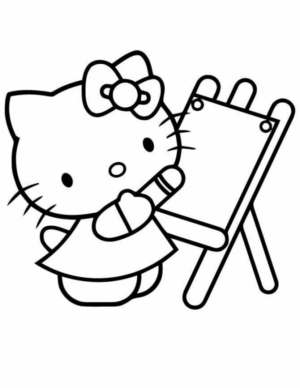 Disegno di Hello Kitty da stampare e colorare 189