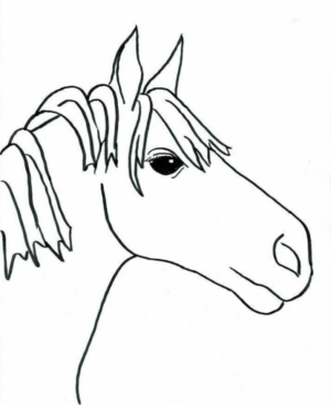 Disegno di cavallo da stampare e colorare 196