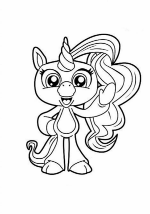Disegno di unicorno da stampare e colorare 26