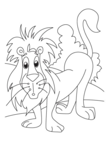 Disegno di leone da stampare e colorare 49