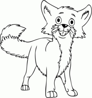 Disegno di volpe da stampare e colorare 96