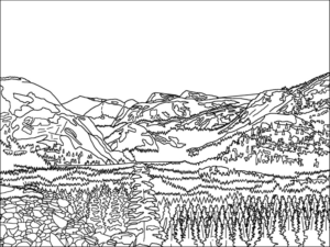 Disegno di paesaggio da stampare e colorare 25