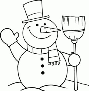 Disegno di pupazzo di neve da stampare e colorare 139