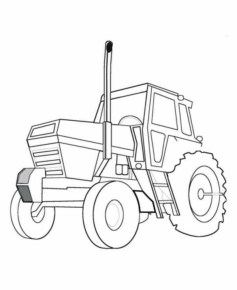 Disegno di trattore da stampare e colorare 27