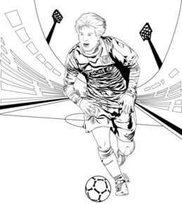 Disegno di calcio da stampare e colorare 44