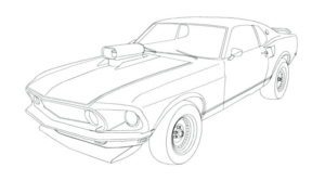 Disegno di automobile da stampare e colorare 119