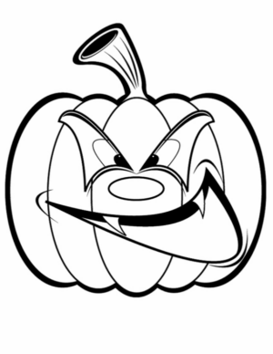 Disegno di zucca di Halloween da stampare e colorare 68