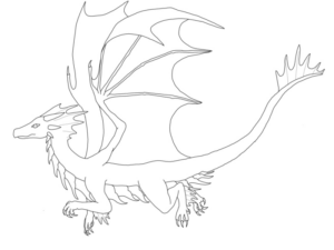 Disegno di dragone da stampare e colorare 149
