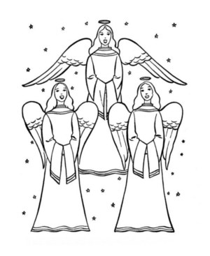 Disegno di angelo da stampare e colorare 46