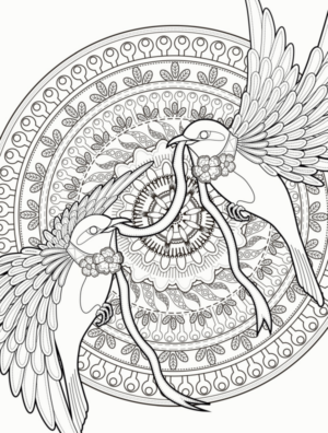 Disegno di mandala da stampare e colorare 138