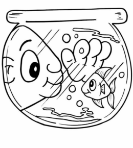 Disegno di pesce da stampare e colorare 301