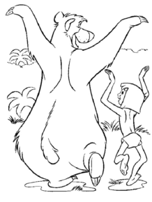 Disegno di Il libro della giungla da stampare e colorare 2 Disegno di Il libro della giungla da stampare e colorare 2